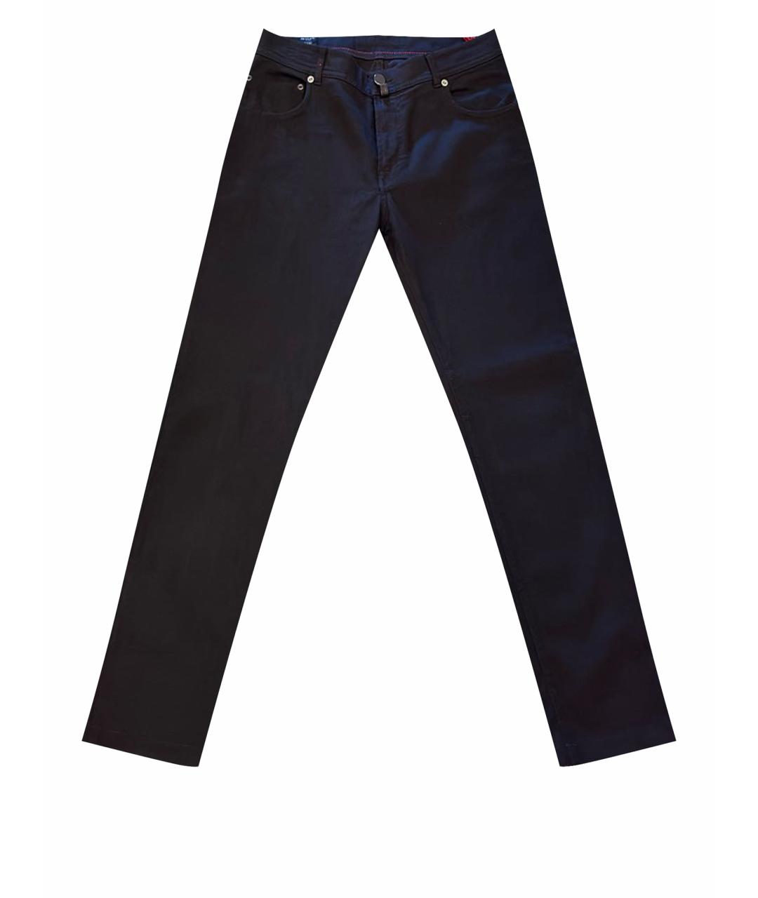 KITON Коричневые хлопковые прямые джинсы, фото 1