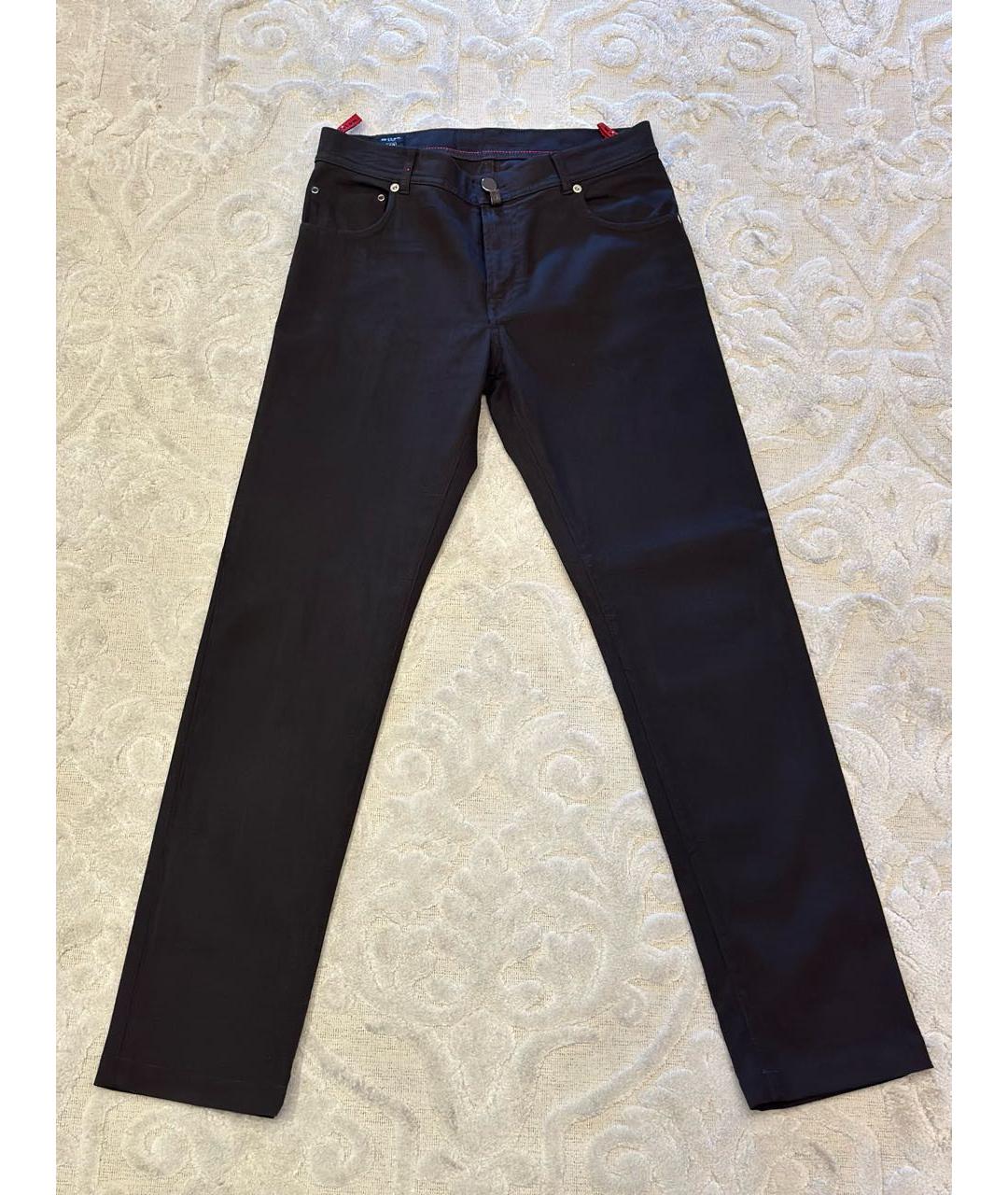 KITON Коричневые хлопковые прямые джинсы, фото 9