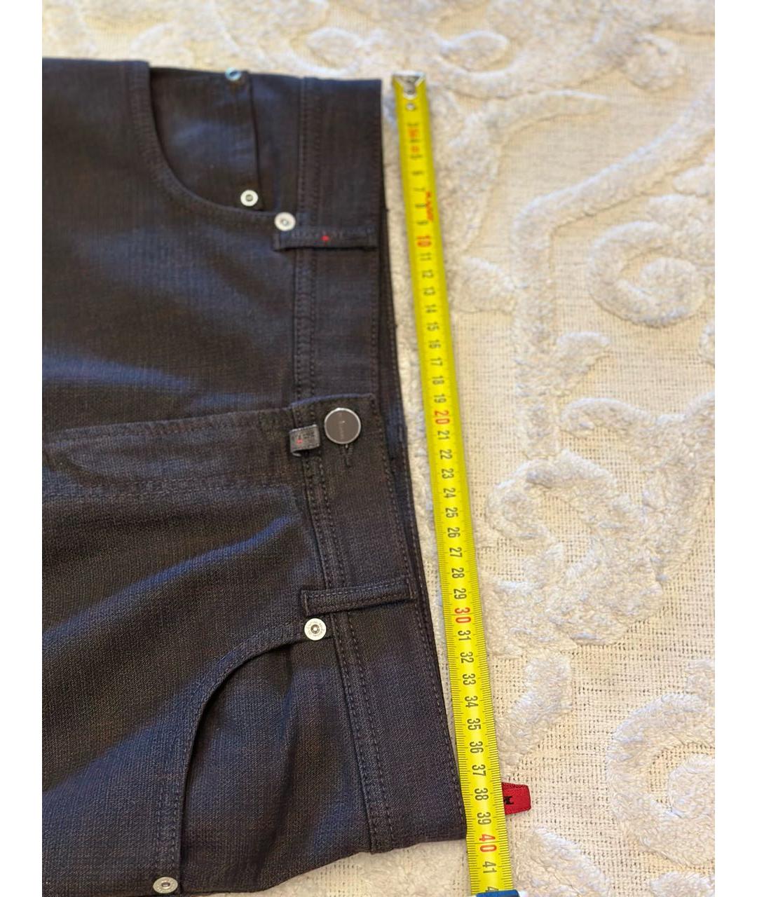 KITON Коричневые хлопковые прямые джинсы, фото 7