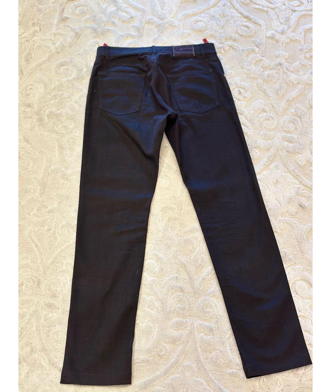 KITON Коричневые хлопковые прямые джинсы, фото 2