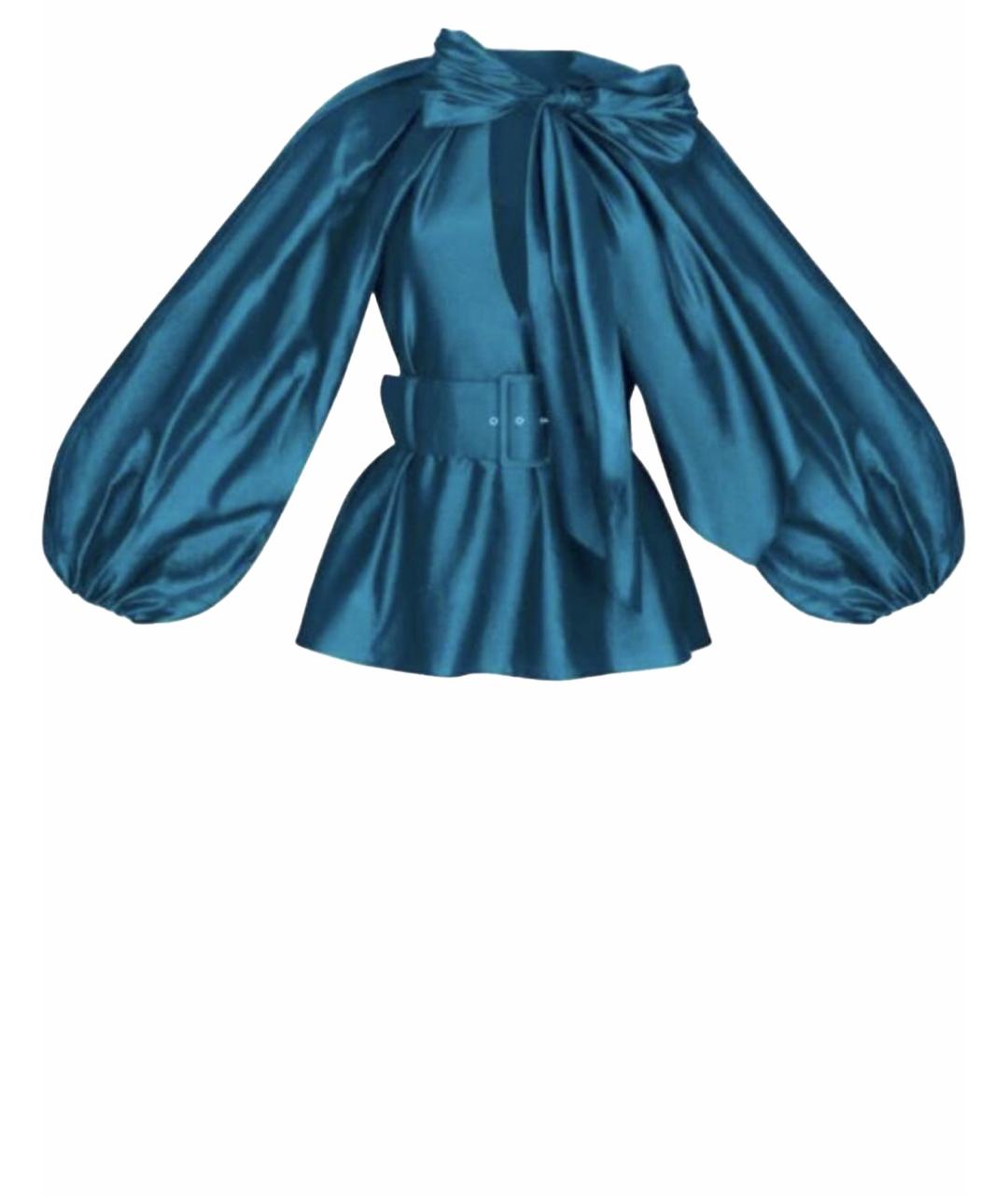 RASARIO Синяя шелковая блузы, фото 1