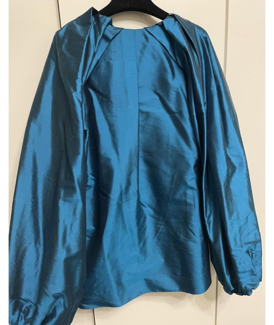 RASARIO Синяя шелковая блузы, фото 3