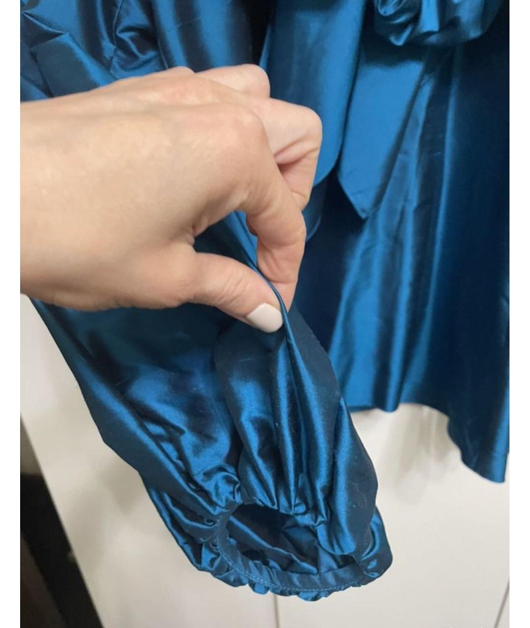 RASARIO Синяя шелковая блузы, фото 5