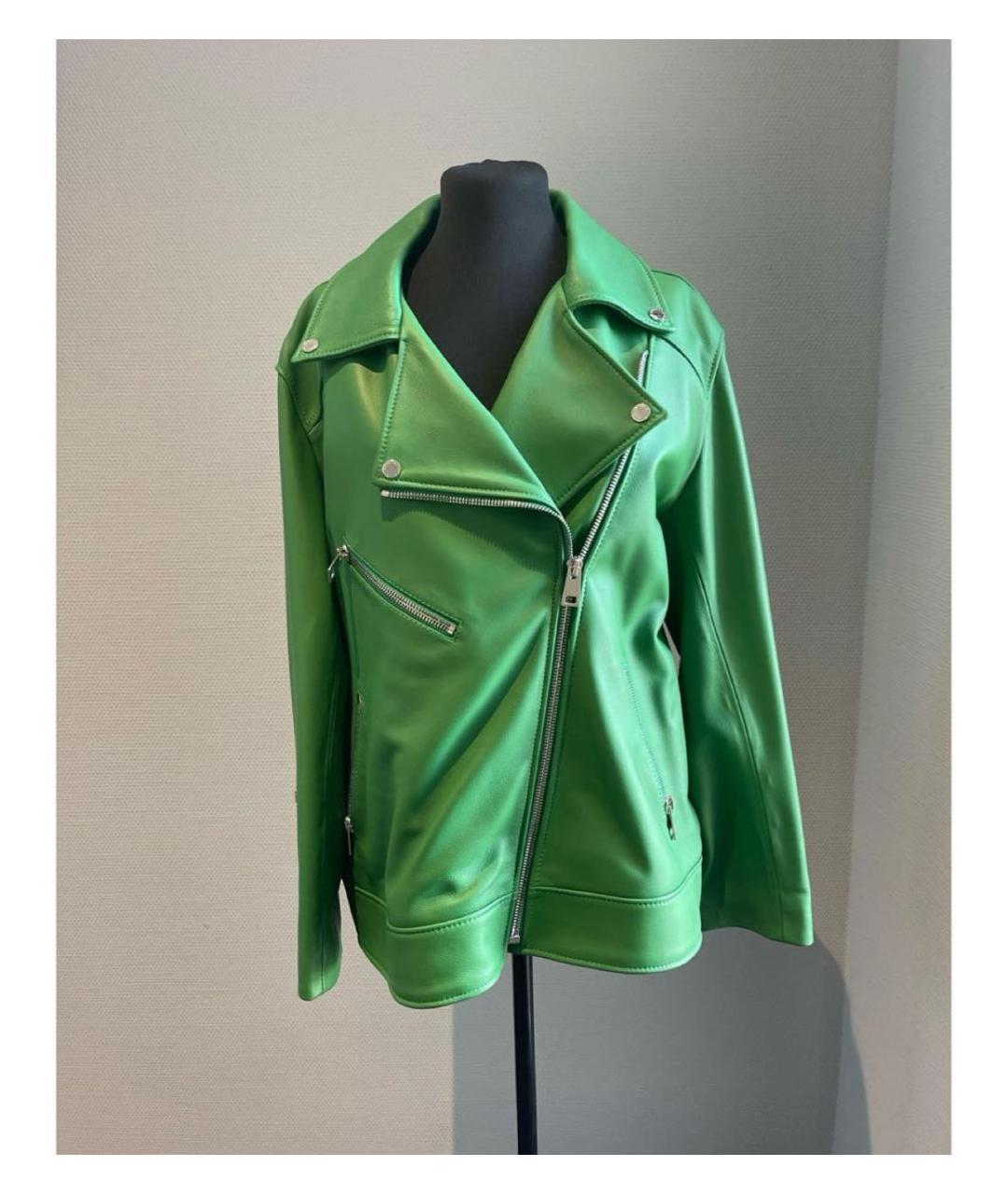 SLAVA MASLOV Зеленая кожаная куртка, фото 2