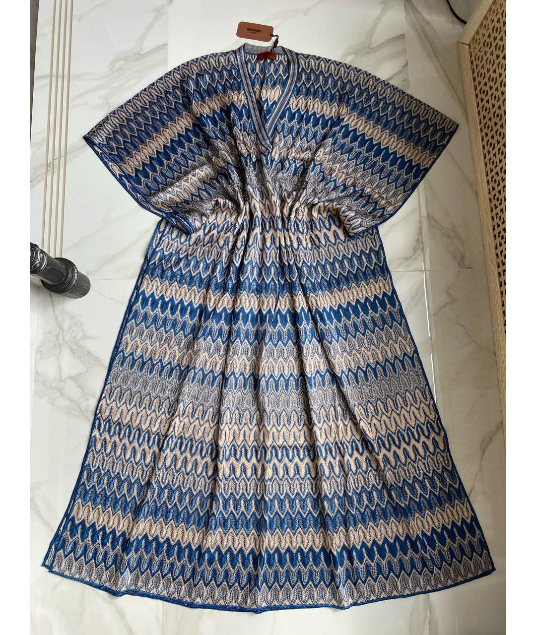MISSONI Синее вискозное платье, фото 7