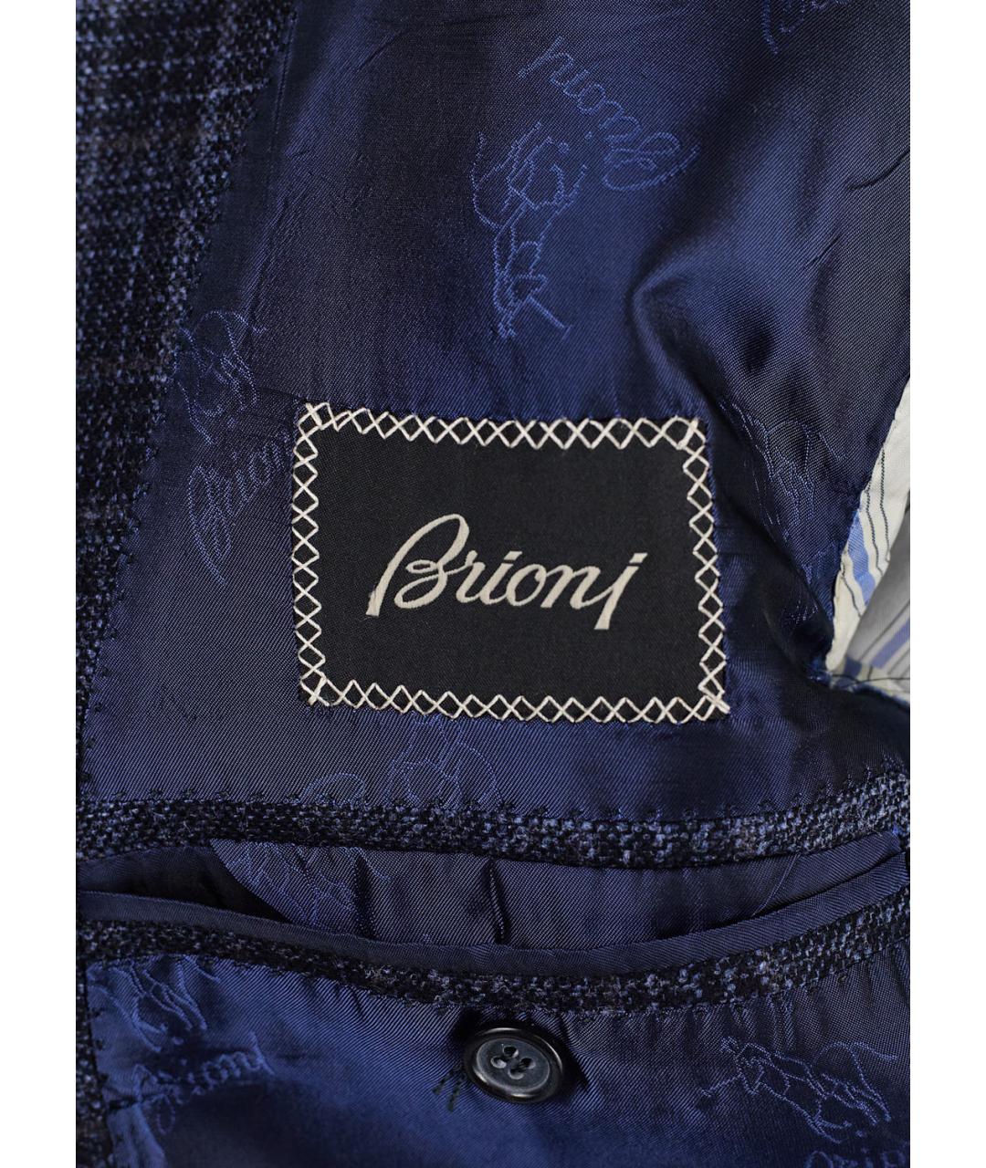 BRIONI Темно-синий шерстяной пиджак, фото 3
