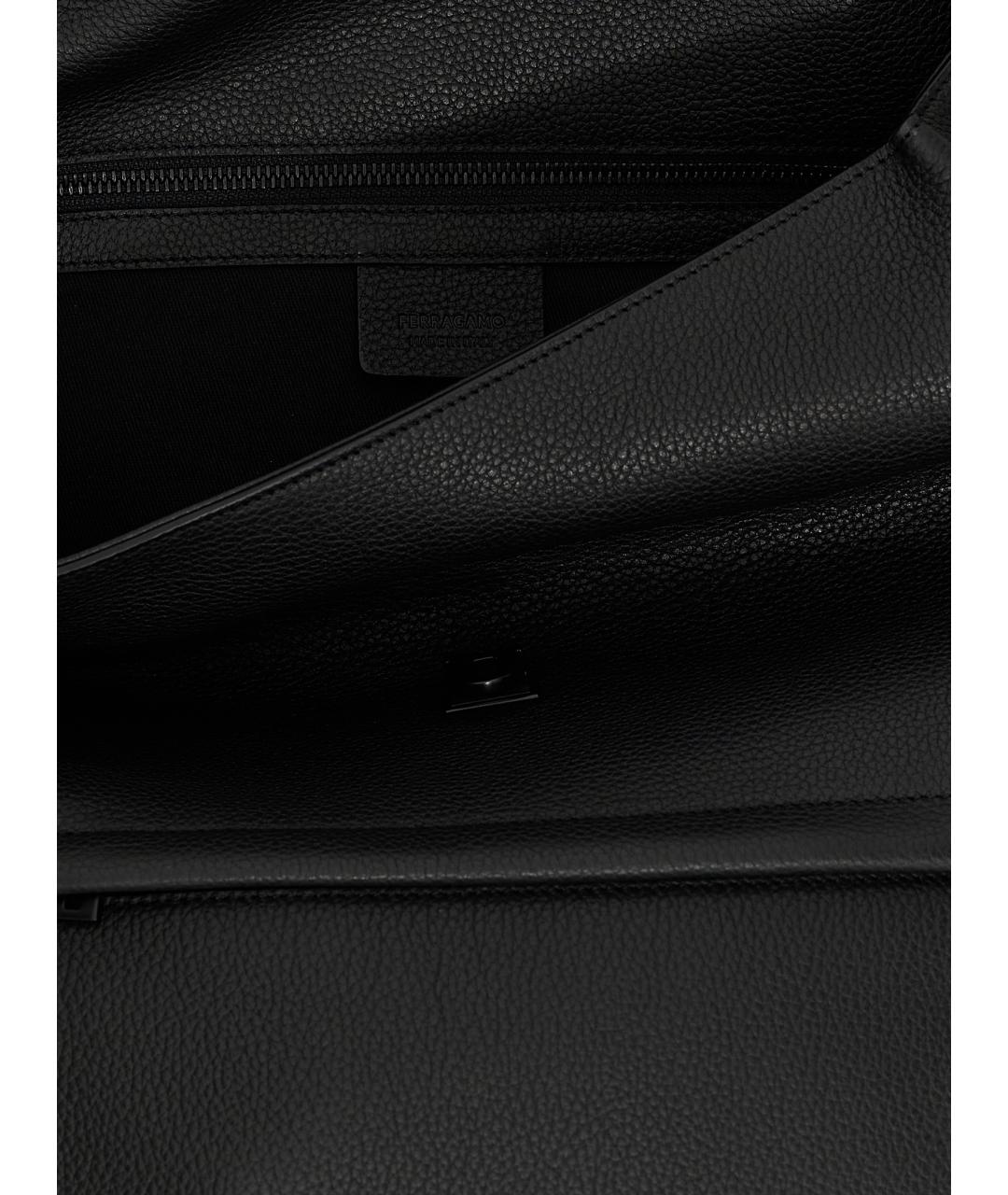 SALVATORE FERRAGAMO Черный синтетический рюкзак, фото 4