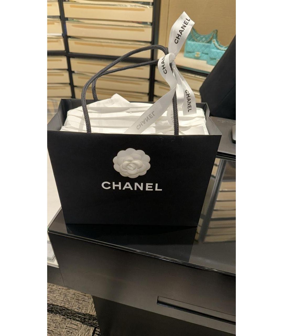 CHANEL PRE-OWNED Черная кожаная сумка с короткими ручками, фото 5