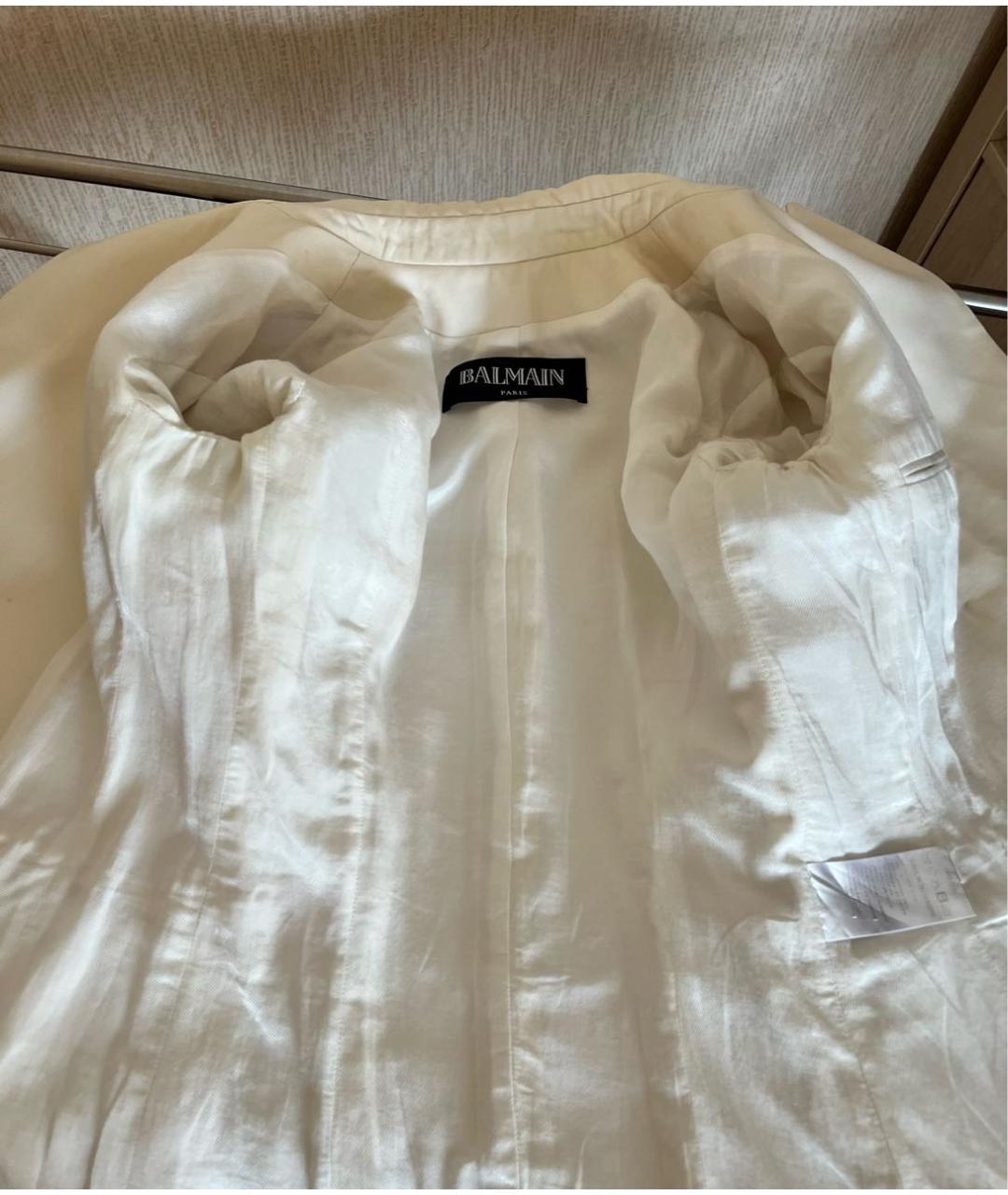 BALMAIN Белый вискозный жакет/пиджак, фото 8