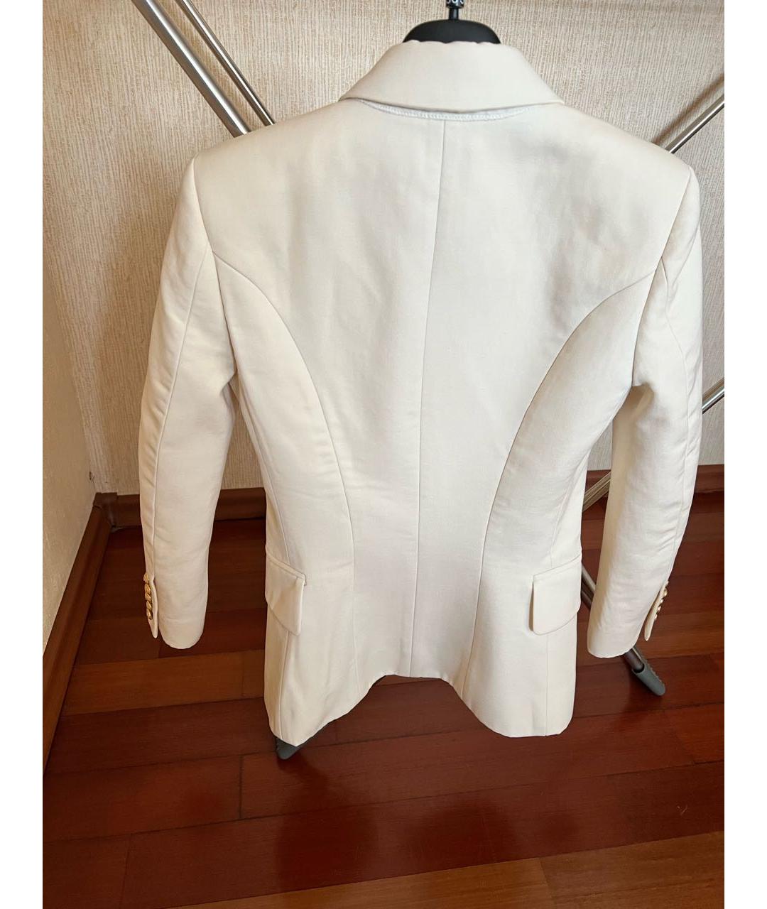 BALMAIN Белый вискозный жакет/пиджак, фото 3