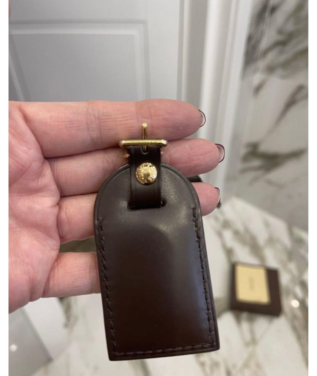 LOUIS VUITTON PRE-OWNED Коричневый брелок, фото 4