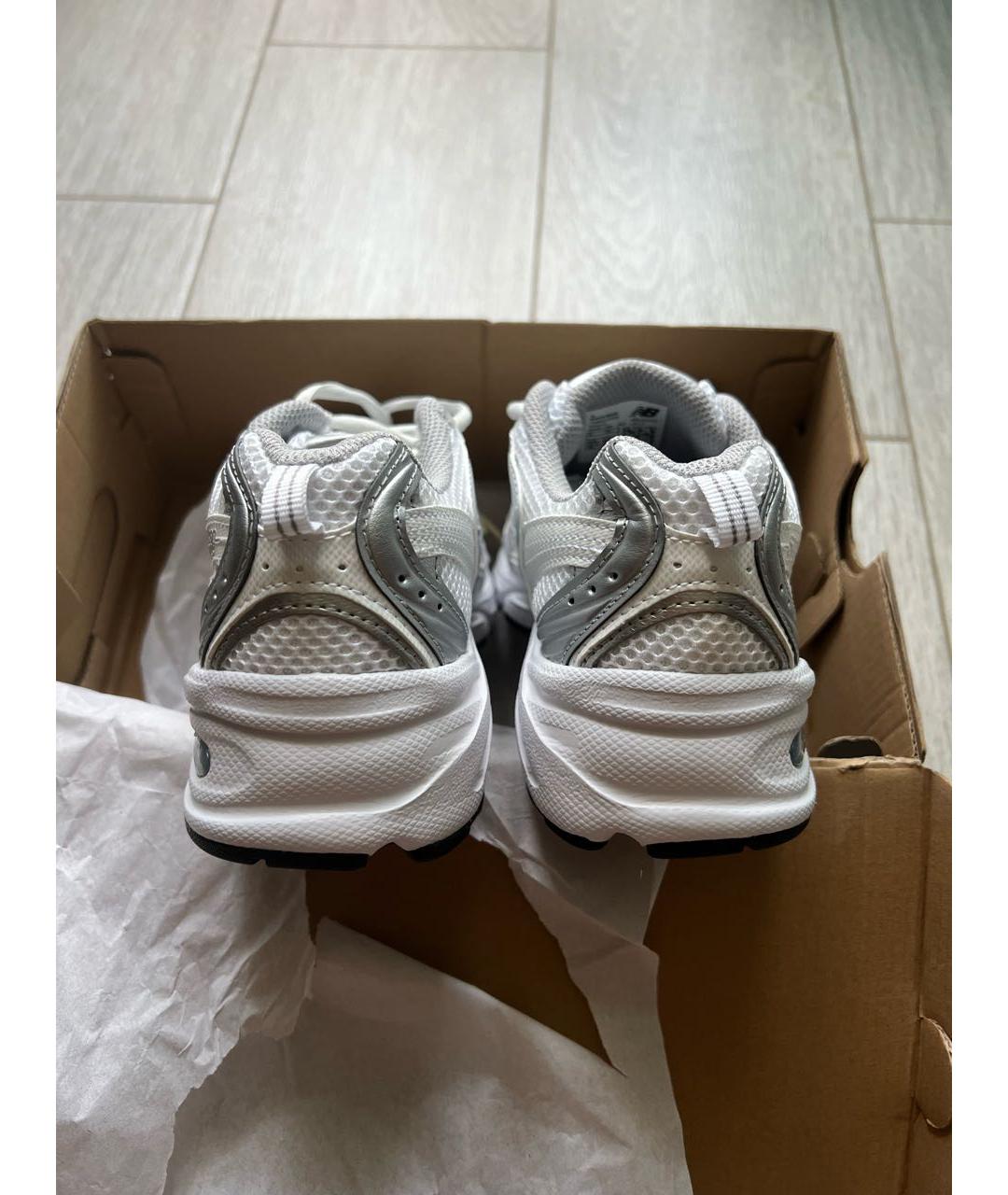 NEW BALANCE Белые кожаные кроссовки, фото 4