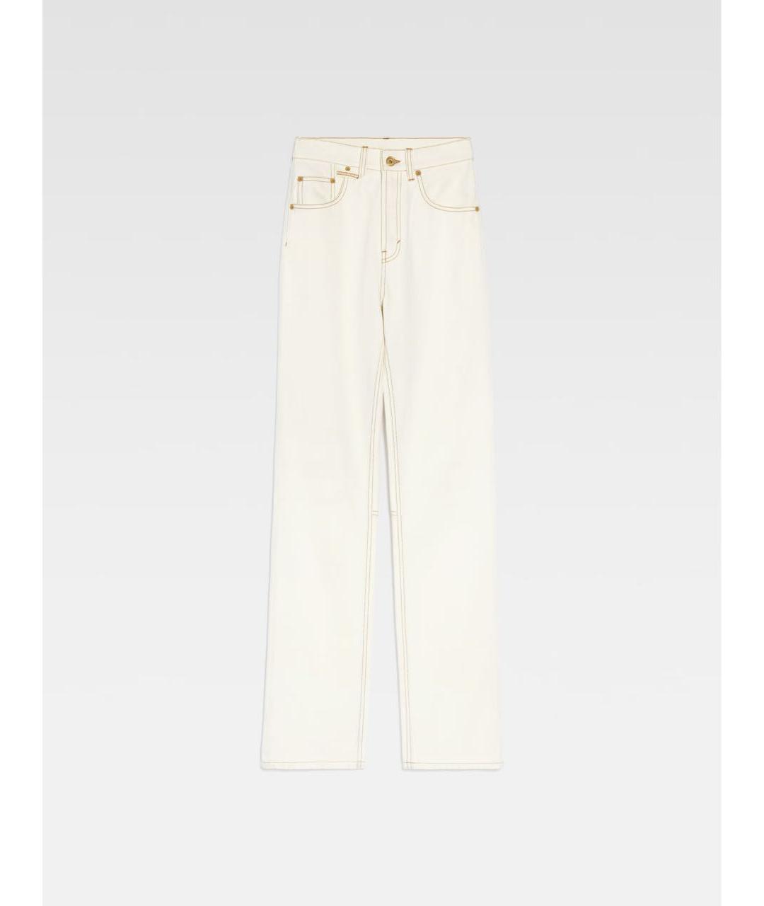 JACQUEMUS Белые хлопковые прямые джинсы, фото 5