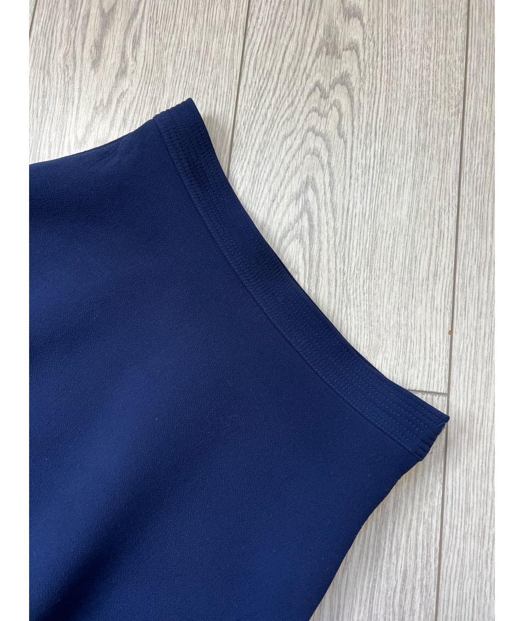 SANDRO Темно-синяя полиэстеровая юбка мини, фото 3