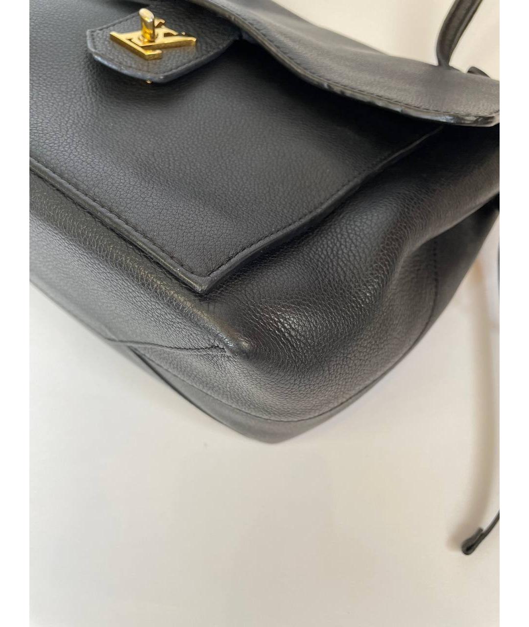 LOUIS VUITTON PRE-OWNED Черная кожаная сумка с короткими ручками, фото 4