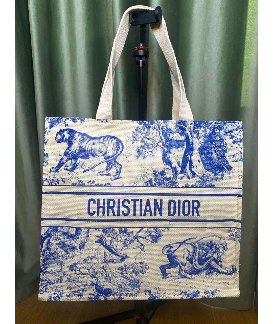 CHRISTIAN DIOR PRE-OWNED Мульти пелетеная пляжная сумка, фото 7