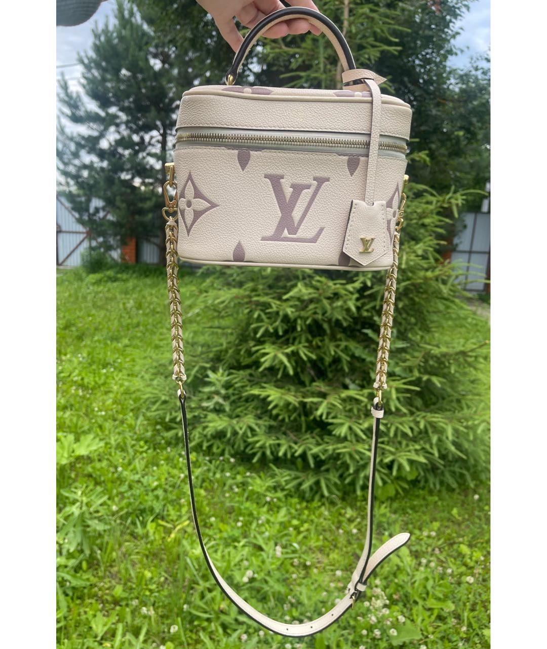 LOUIS VUITTON PRE-OWNED Бежевая кожаная сумка через плечо, фото 3