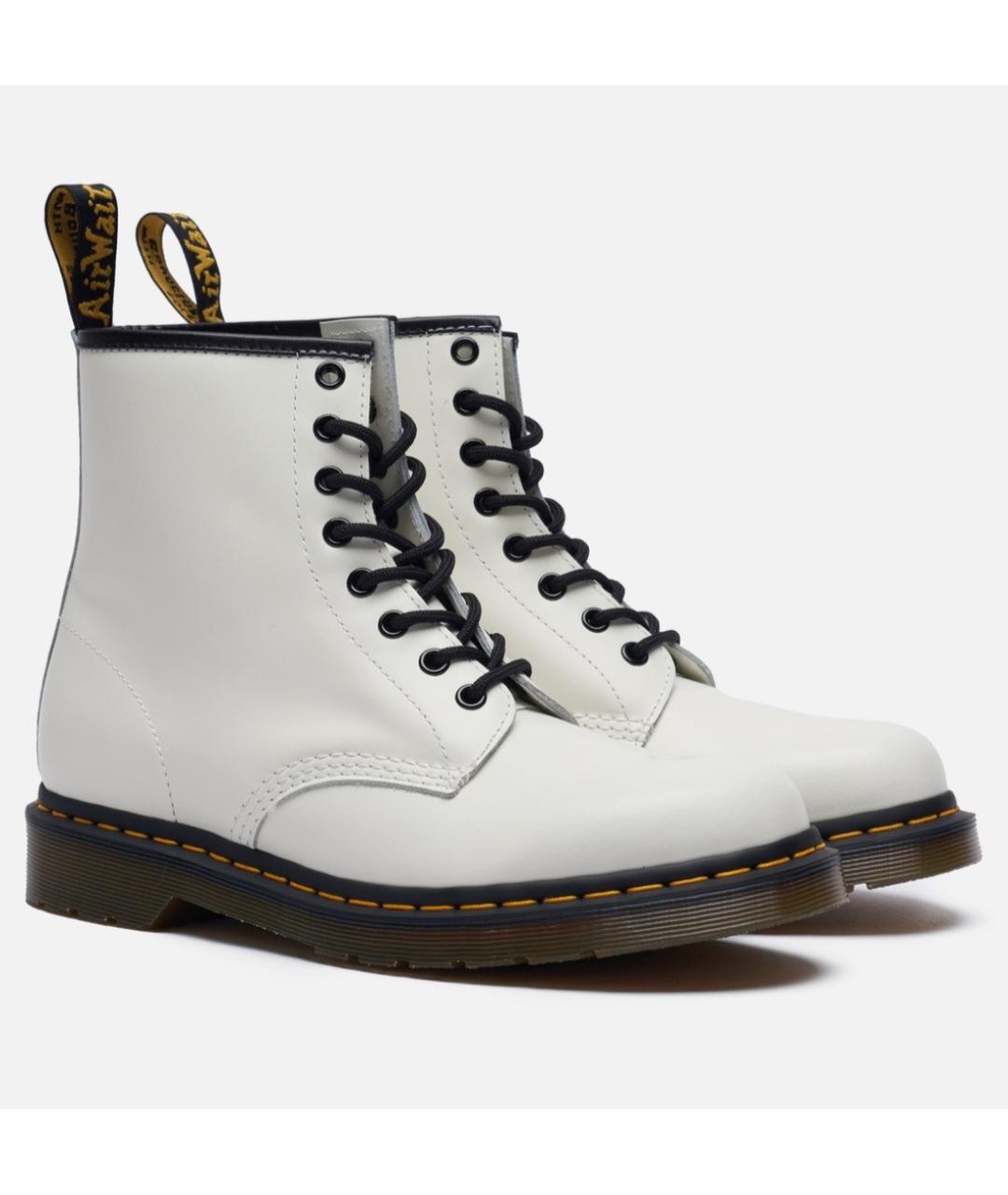 DR. MARTENS Белые высокие ботинки из лакированной кожи, фото 9