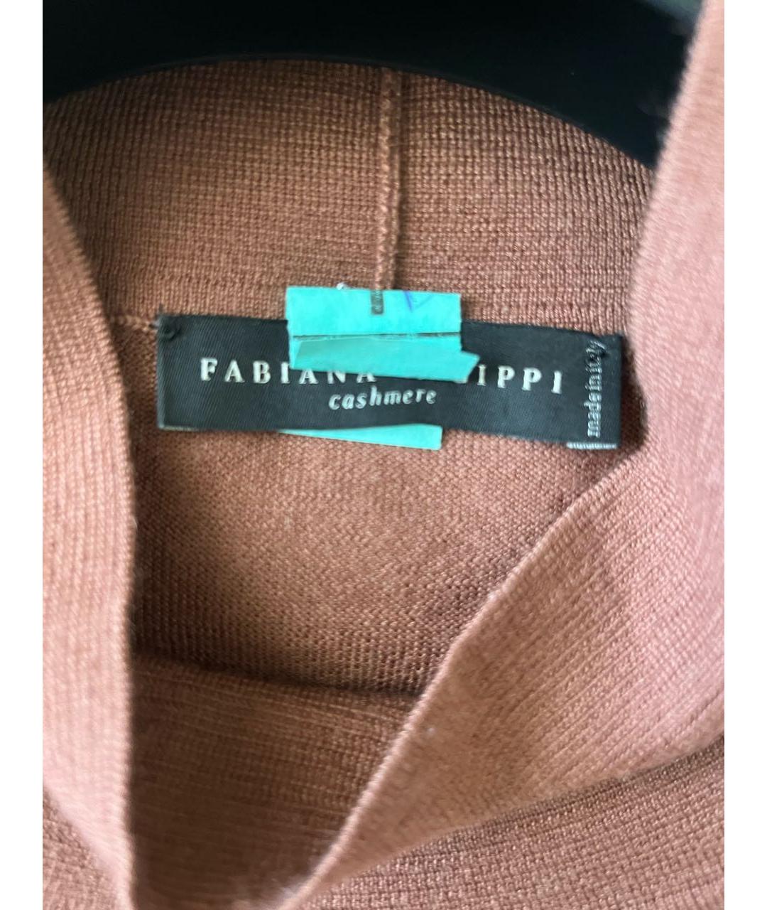FABIANA FILIPPI Коричневый кашемировый джемпер / свитер, фото 3