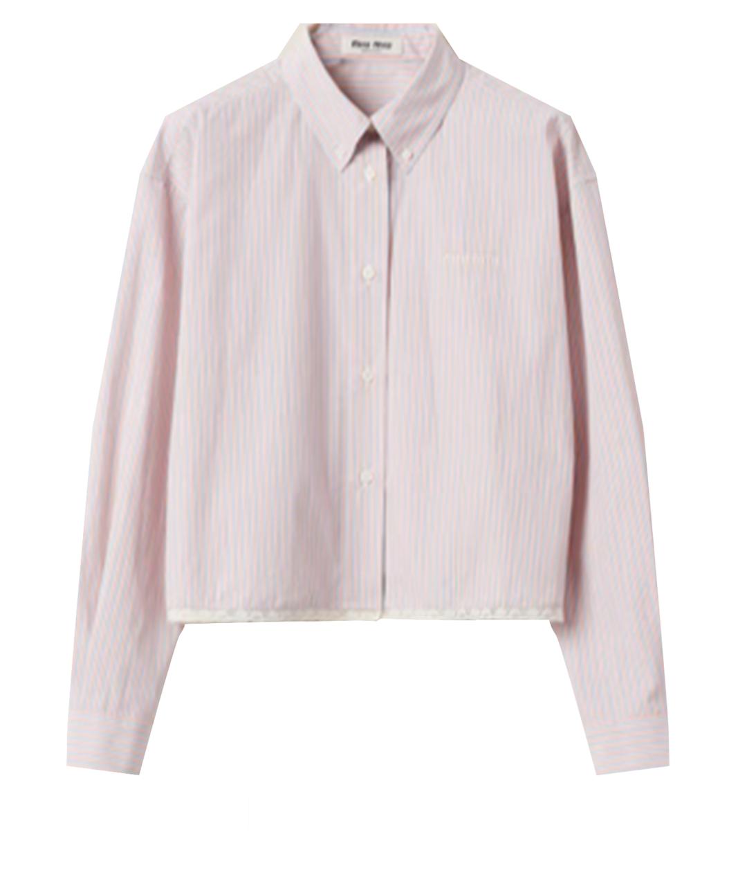 MIU MIU Розовая хлопковая рубашка, фото 1
