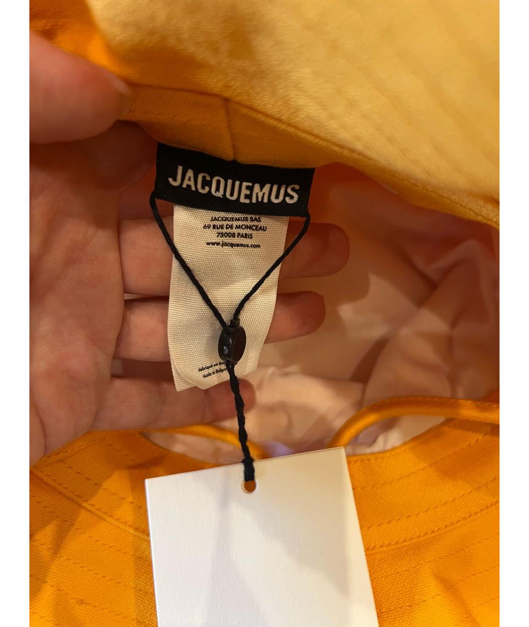 JACQUEMUS Оранжевая хлопковая панама, фото 3