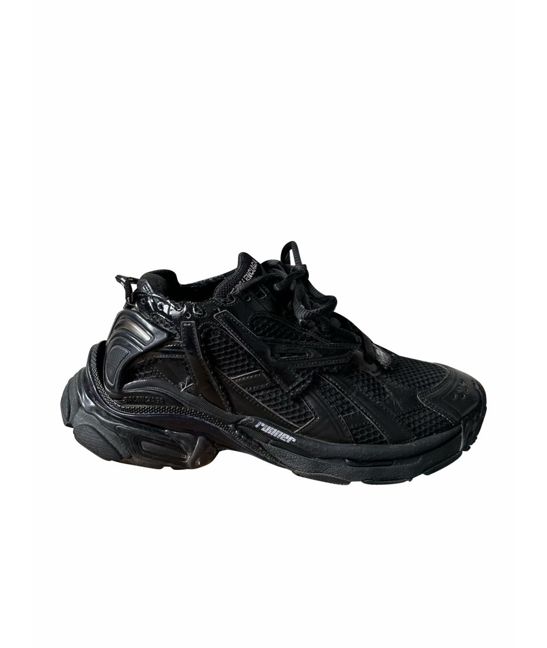 BALENCIAGA Черные синтетические низкие кроссовки / кеды, фото 8