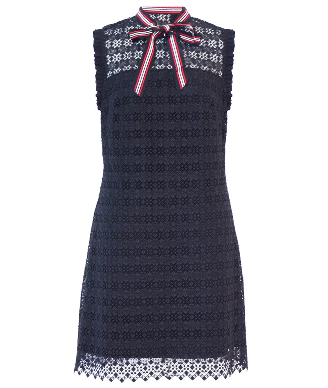 SANDRO Черное вискозное коктейльное платье, фото 1
