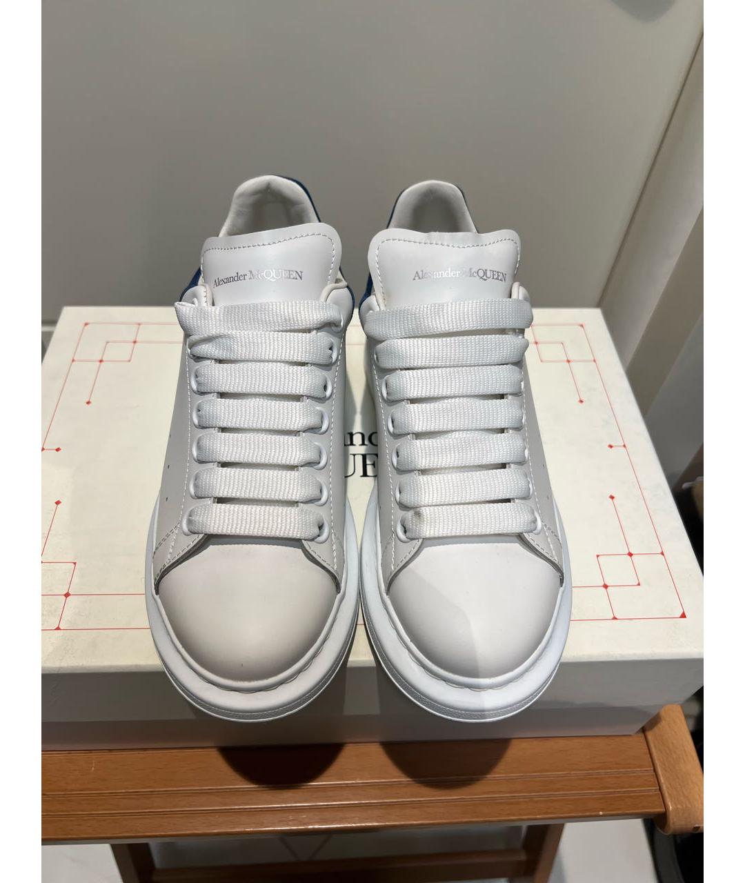 ALEXANDER MCQUEEN Белые кожаные кеды, фото 2