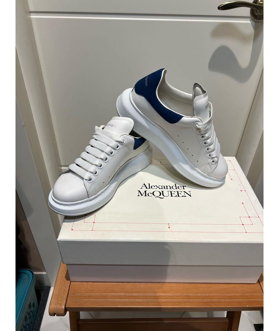 ALEXANDER MCQUEEN Белые кожаные кеды, фото 6