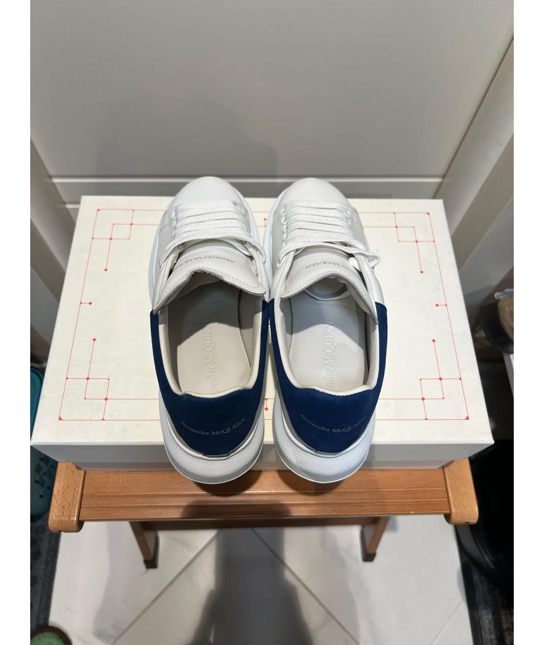 ALEXANDER MCQUEEN Белые кожаные кеды, фото 3