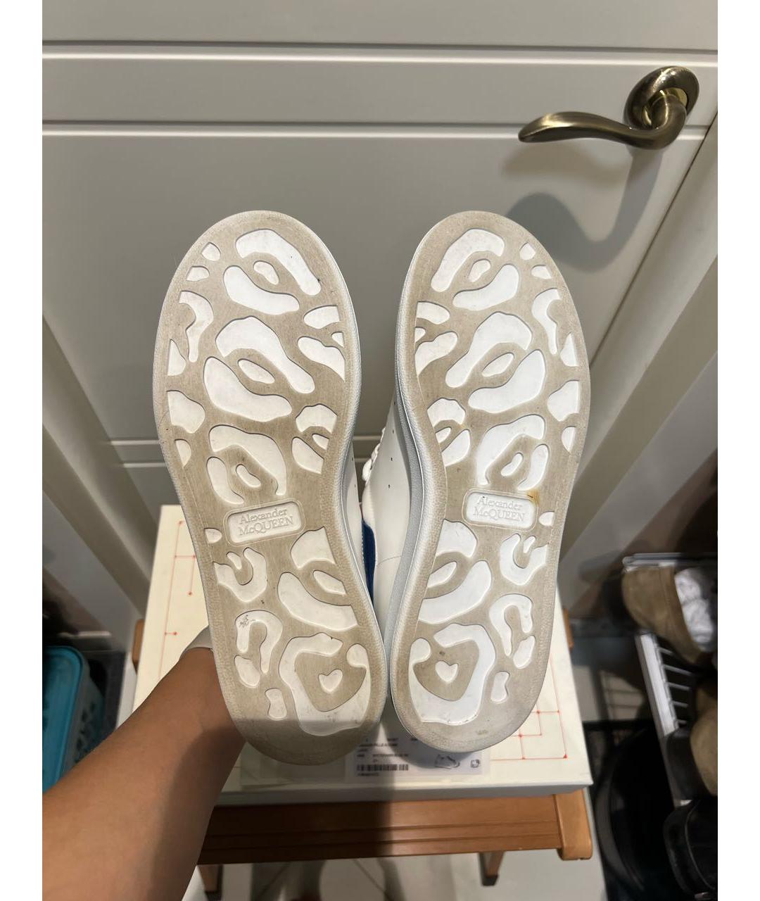 ALEXANDER MCQUEEN Белые кожаные кеды, фото 8