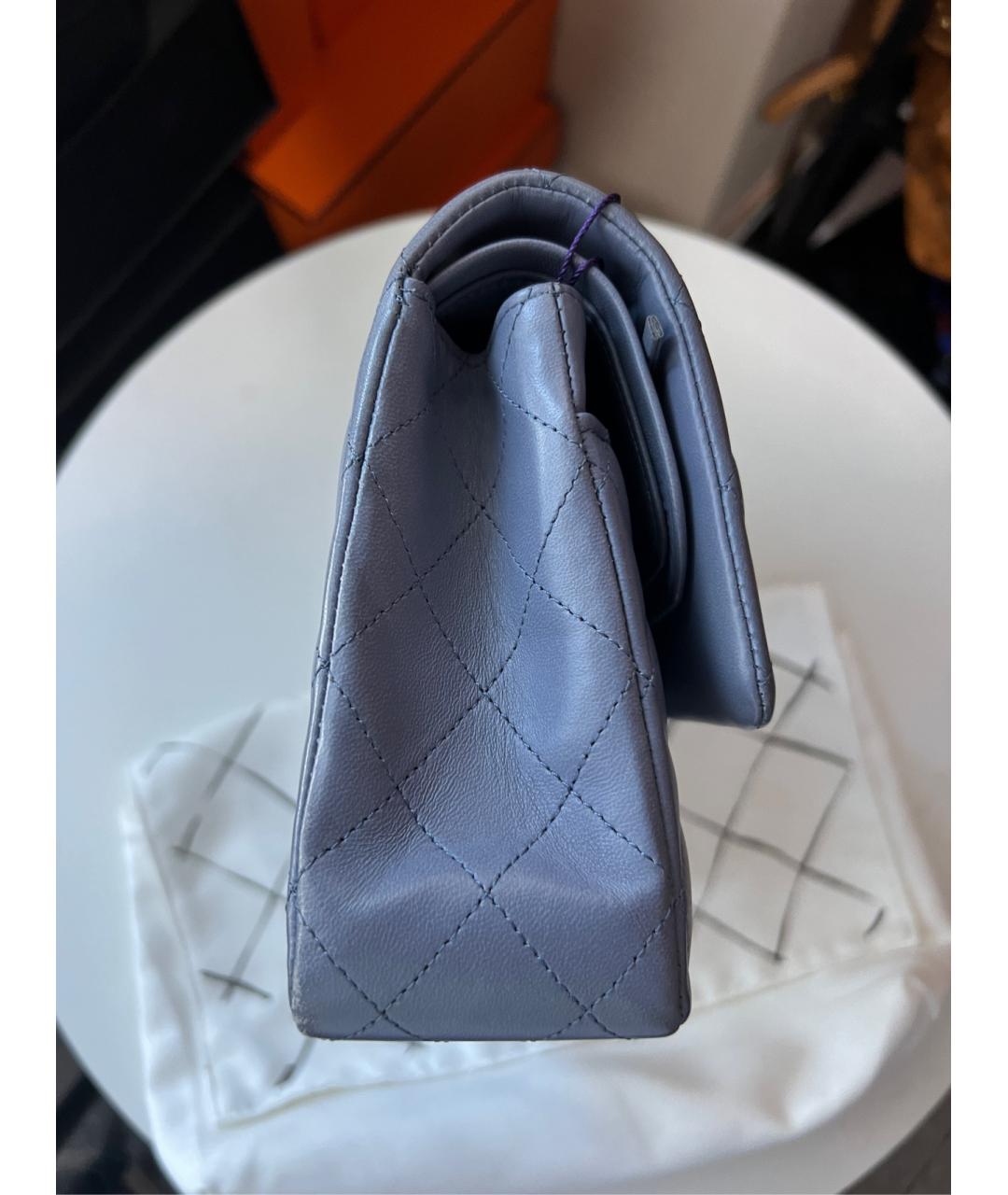 CHANEL PRE-OWNED Голубая кожаная сумка через плечо, фото 4
