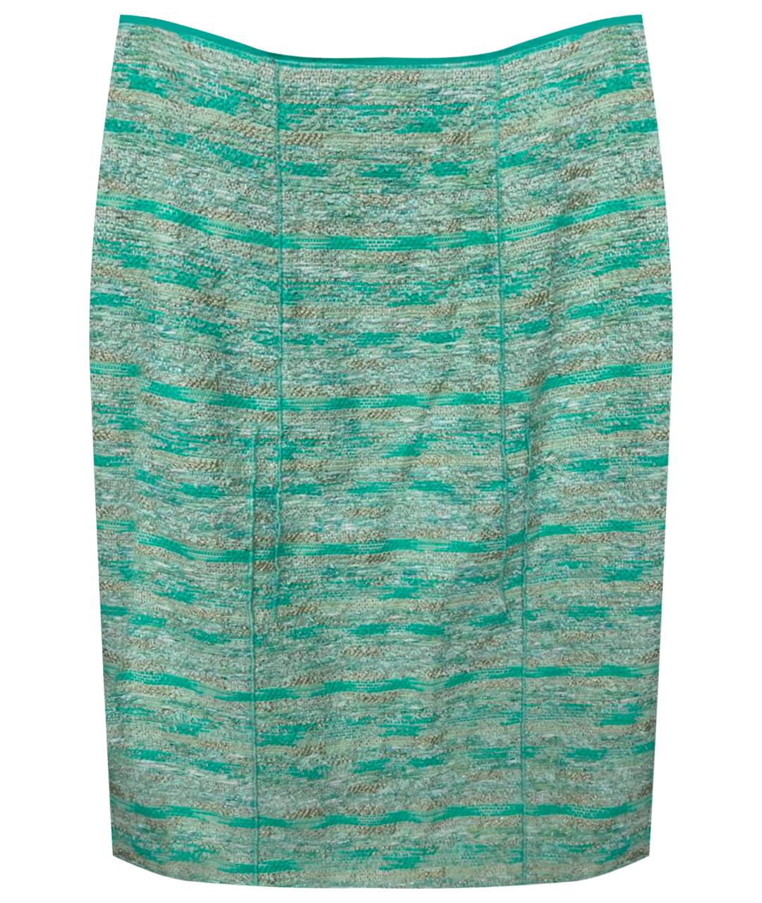 NINA RICCI Салатовая вискозная юбка мини, фото 1