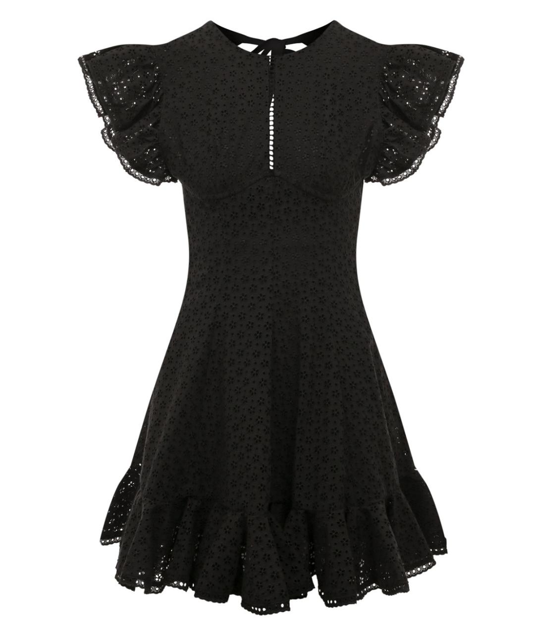 PHILOSOPHY DI LORENZO SERAFINI Черное хлопковое коктейльное платье, фото 1
