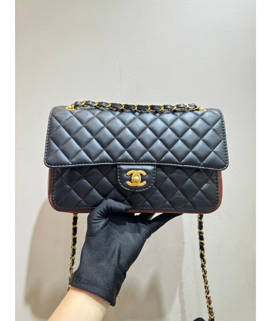 CHANEL PRE-OWNED Черная кожаная сумка через плечо, фото 2