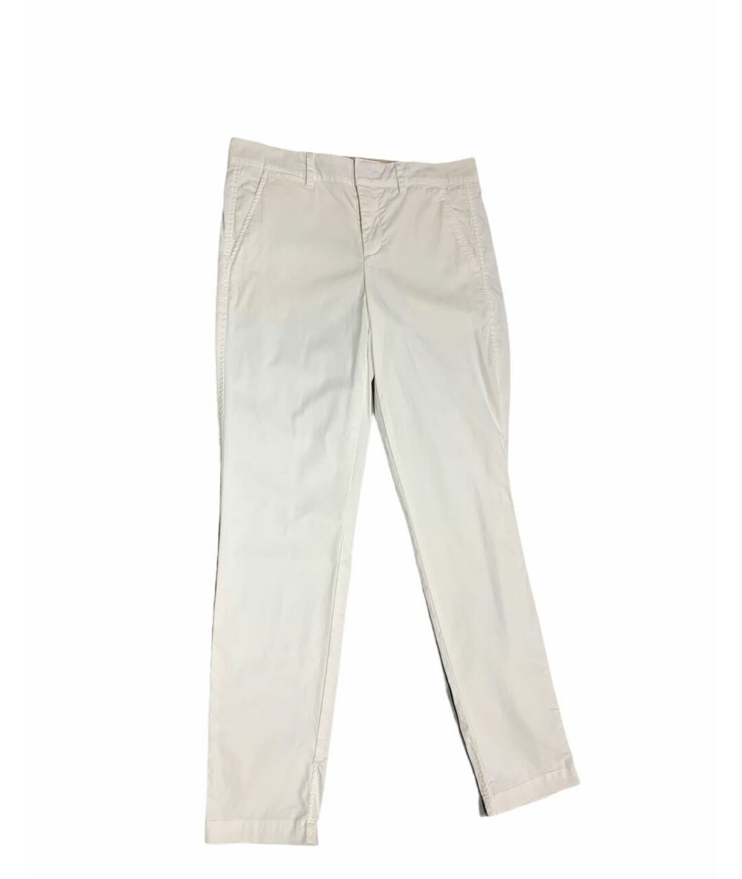 VINCE Белые хлопковые прямые брюки, фото 1