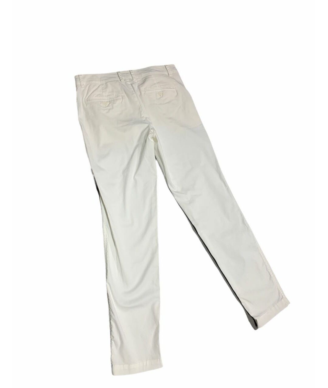 VINCE Белые хлопковые прямые брюки, фото 2