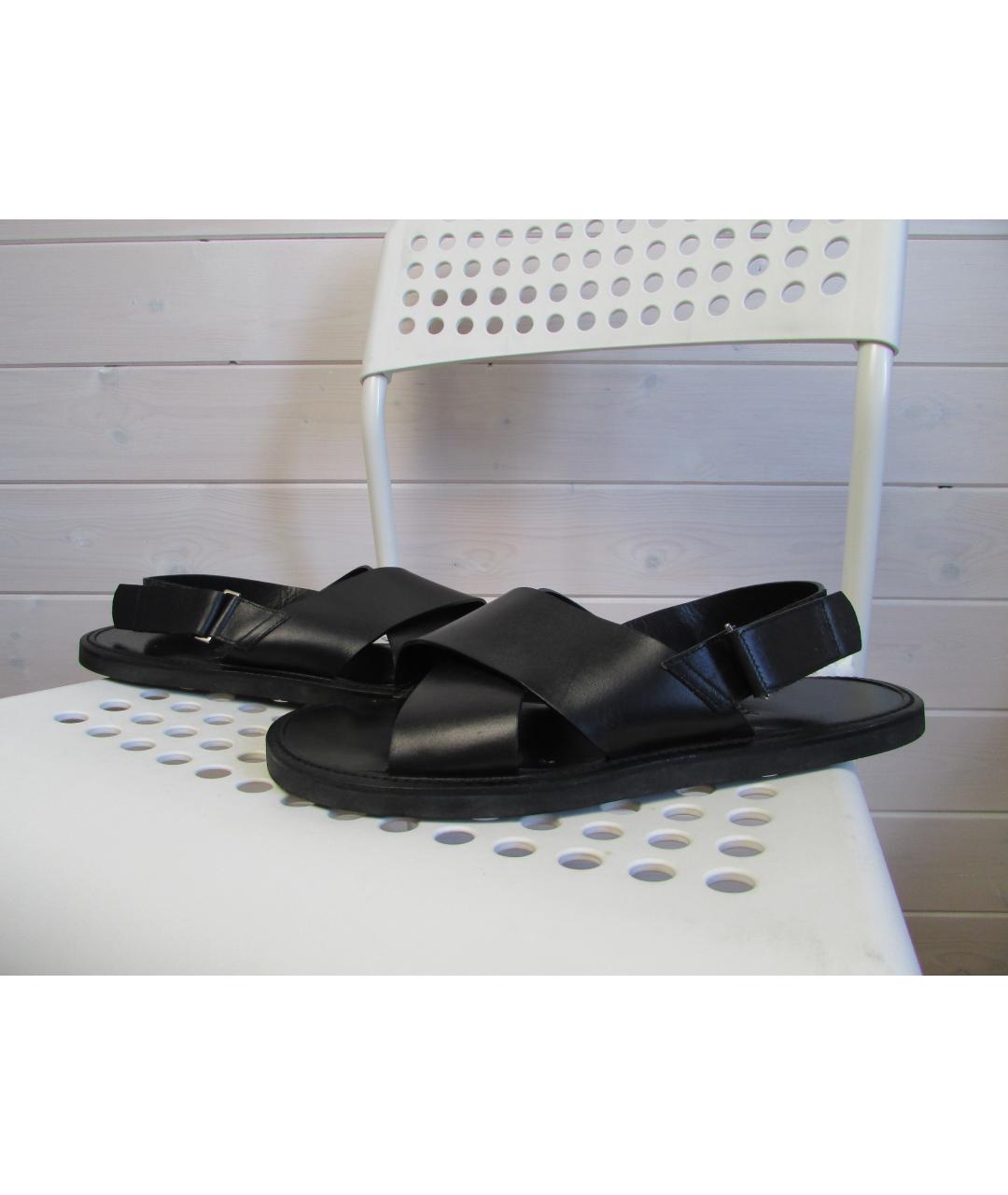 BALLY Черные кожаные сандалии, фото 2
