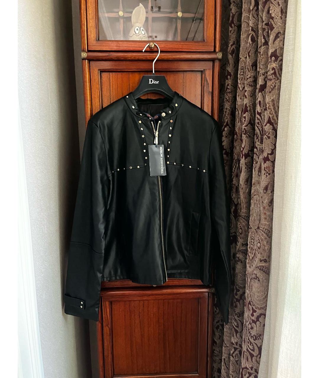 TRUSSARDI Черная вискозная куртка, фото 6