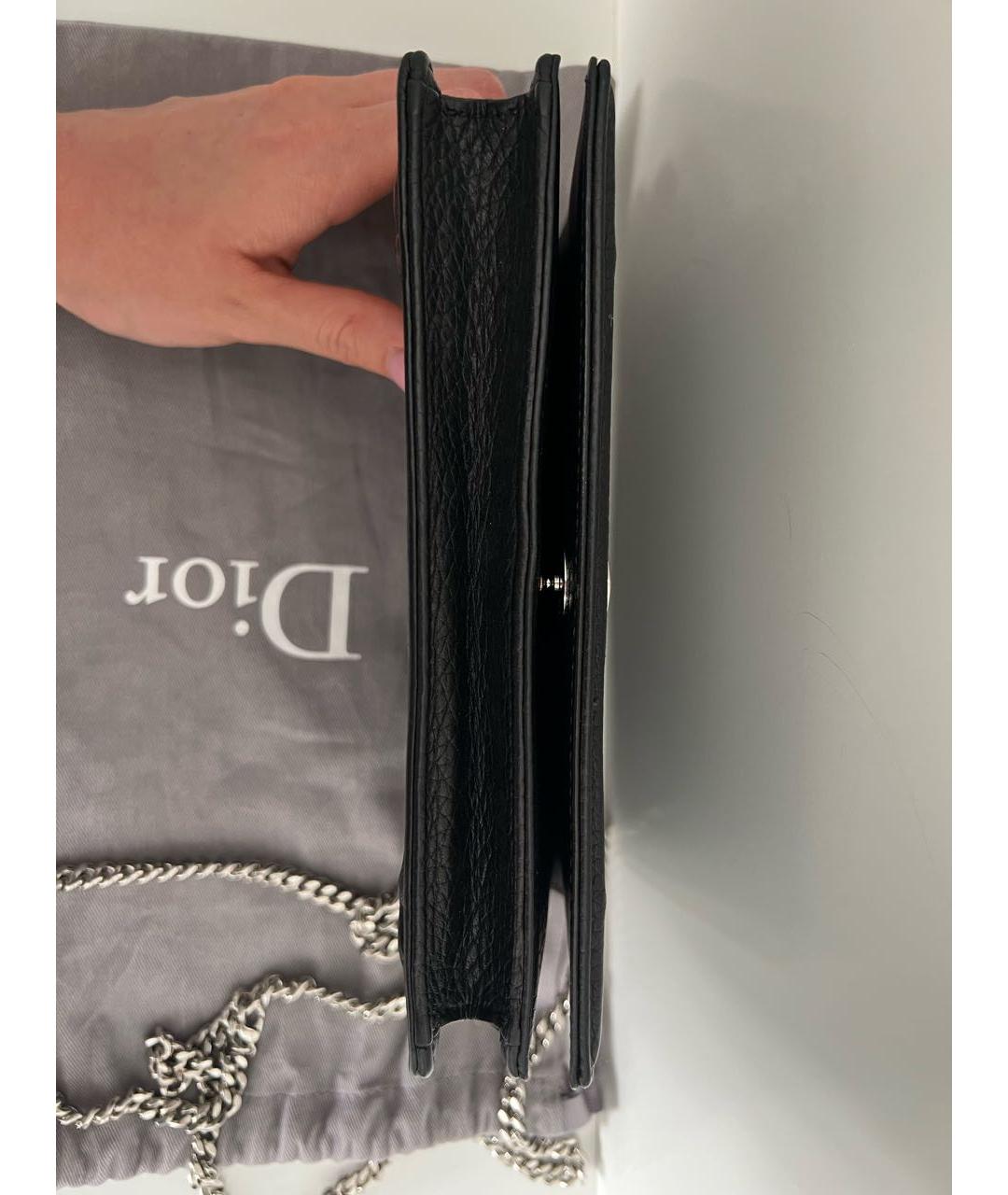 CHRISTIAN DIOR PRE-OWNED Черная кожаная сумка через плечо, фото 7