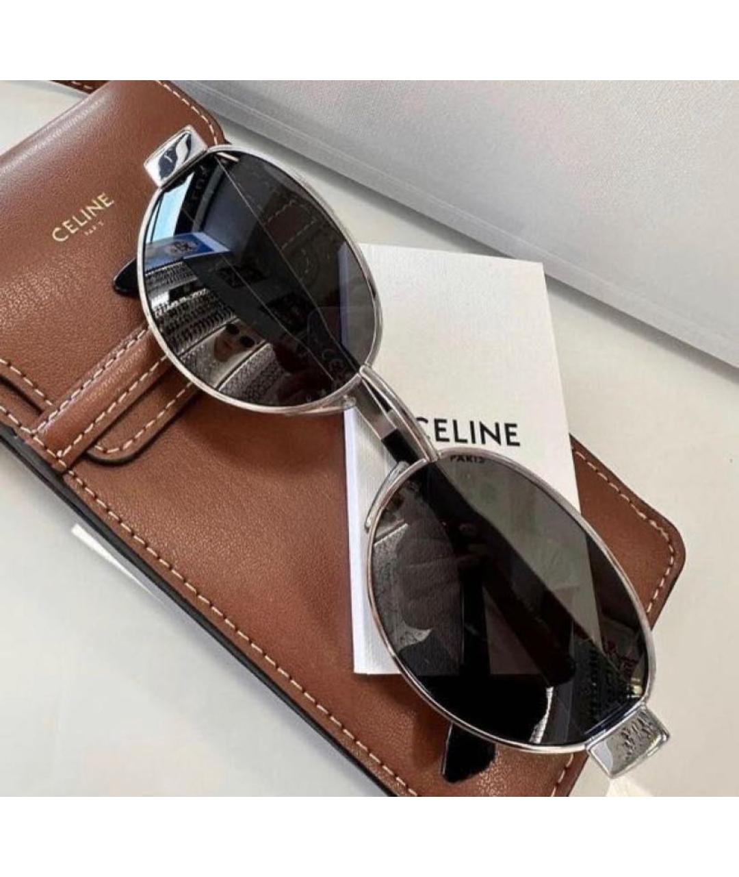 CELINE PRE-OWNED Серебряные пластиковые солнцезащитные очки, фото 5