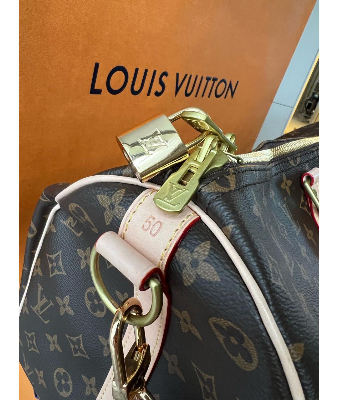 LOUIS VUITTON Коричневая дорожная/спортивная сумка, фото 2