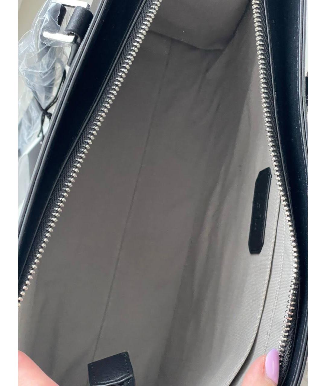 KARL LAGERFELD Черная сумка с короткими ручками из искусственной кожи, фото 4
