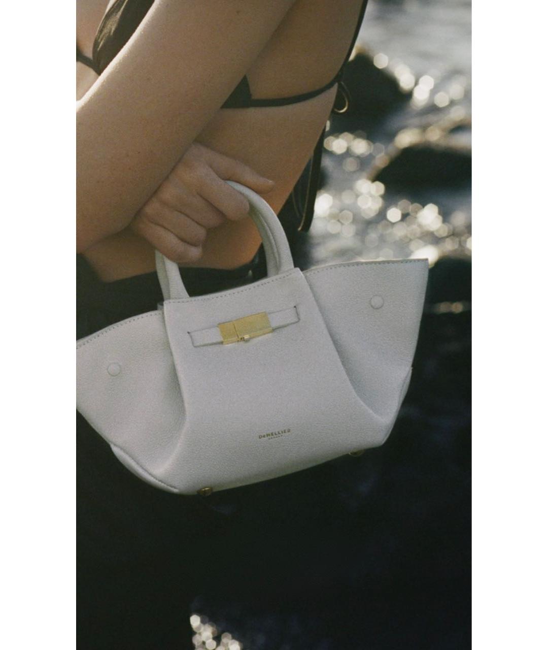DEMELLIER Белая кожаная сумка с короткими ручками, фото 5