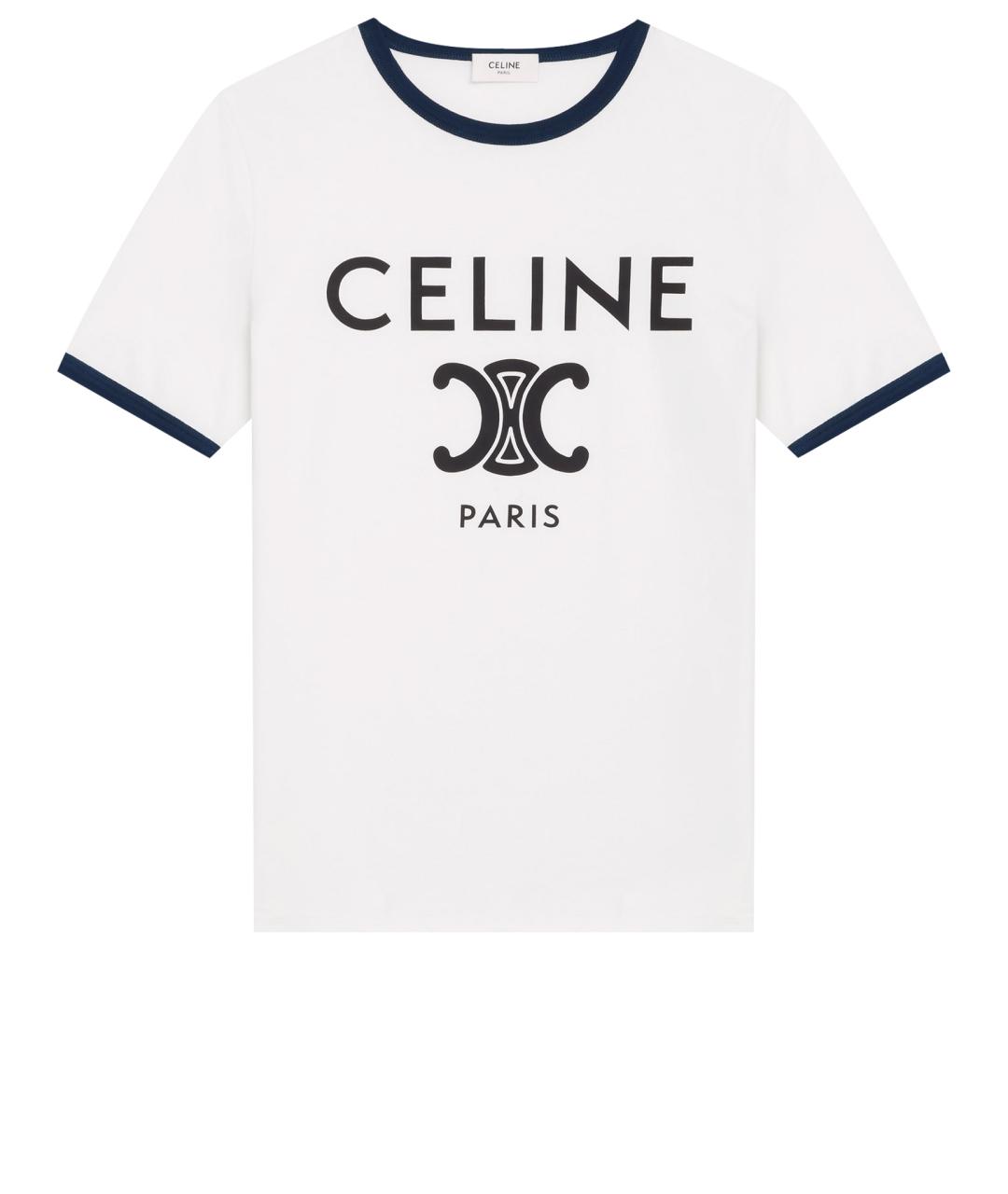 CELINE PRE-OWNED Белая хлопковая футболка, фото 1