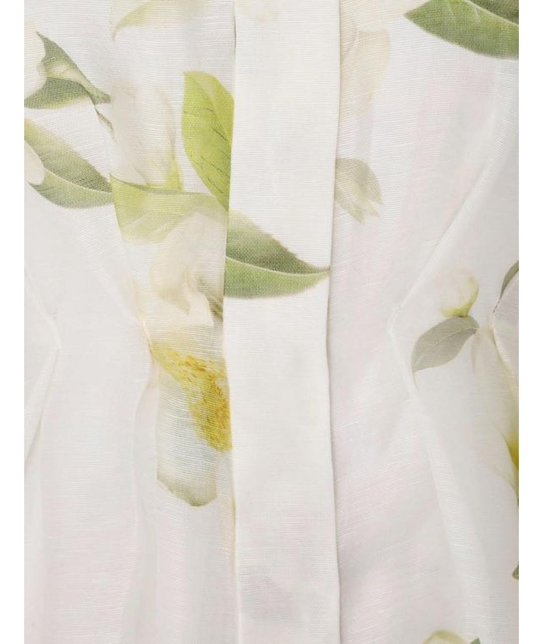 ZIMMERMANN Белое льняное повседневное платье, фото 8