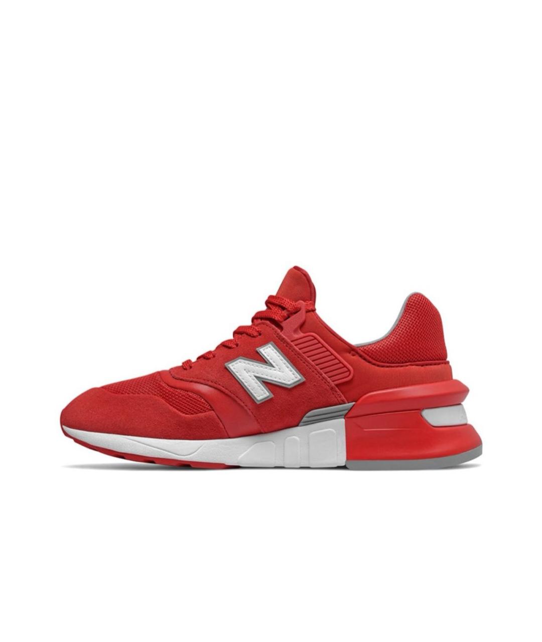 NEW BALANCE Красные текстильные низкие кроссовки / кеды, фото 4