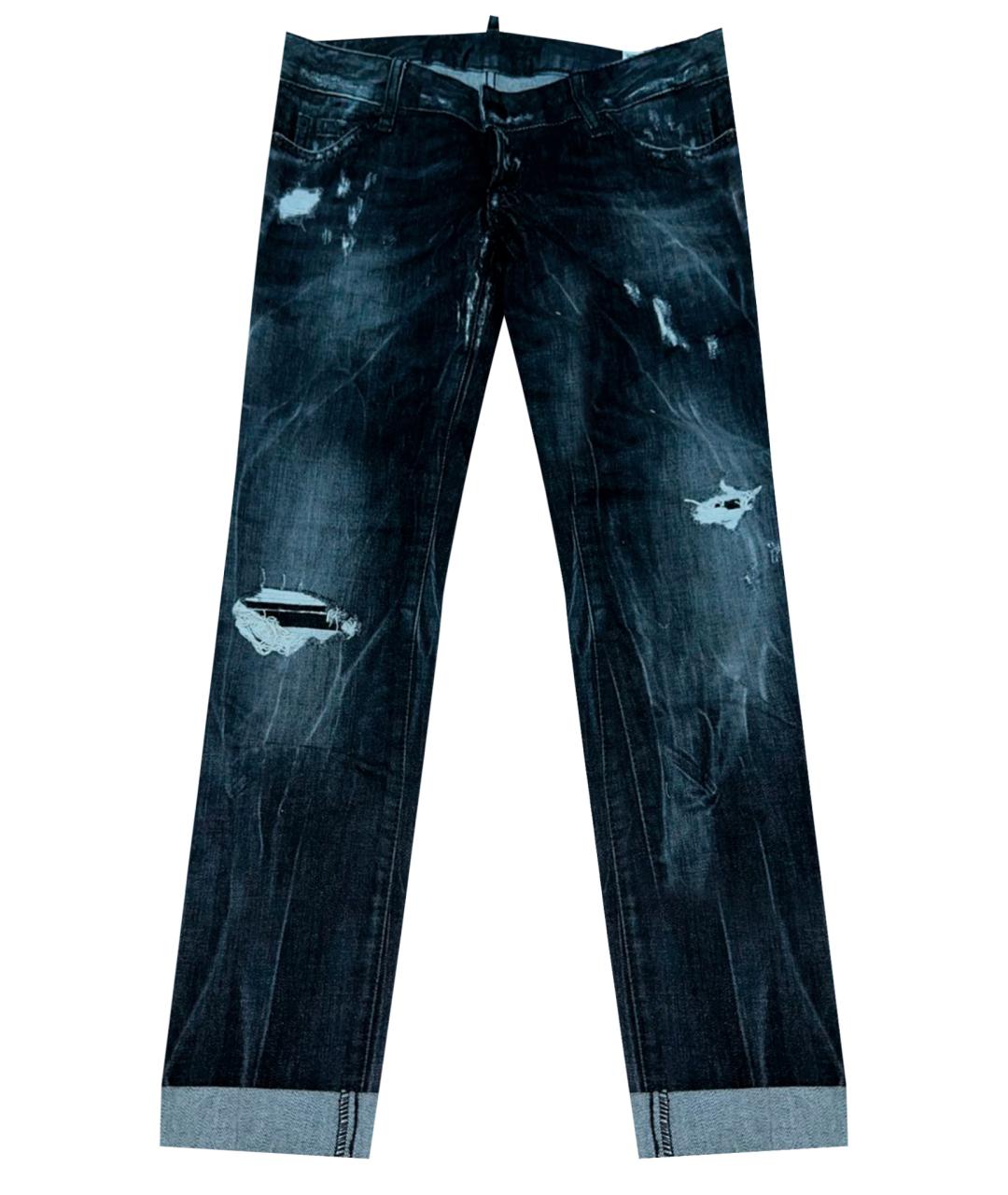 DSQUARED2 Черные хлопко-полиэстеровые прямые джинсы, фото 1