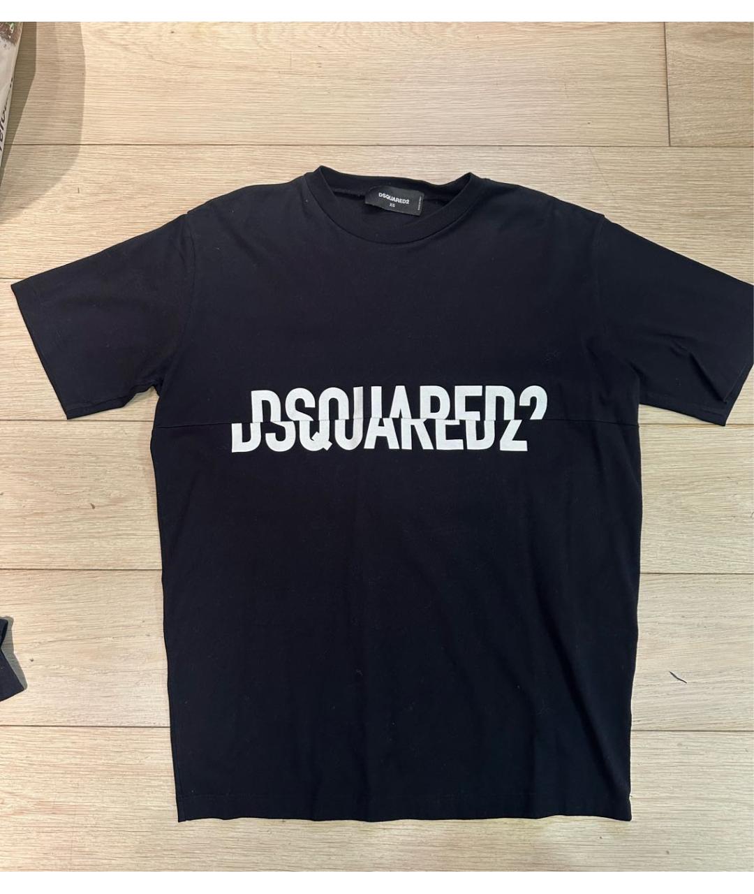 DSQUARED2 Черная хлопковая футболка, фото 3