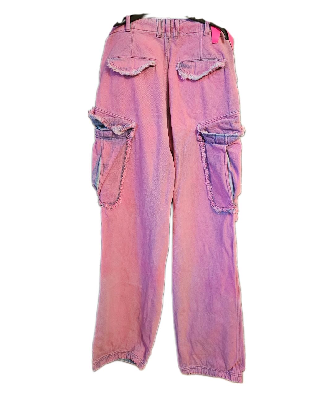 DARKPARK Розовые хлопковые прямые джинсы, фото 2